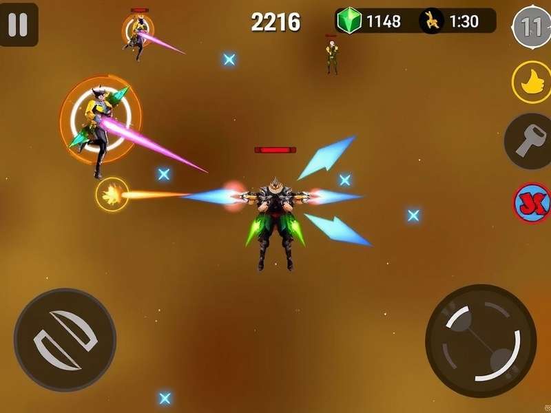Cosmic Rider Titan gameplay screenshot showing space combat
